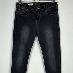 Kut from the Kloth Diana Skinny Faded Black Jeans 10